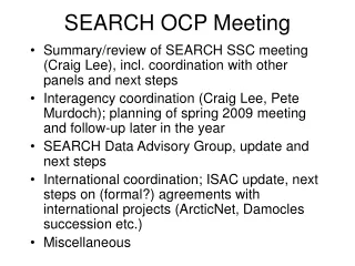 SEARCH OCP Meeting