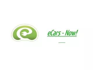 eCars - Now!