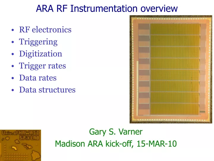 ara rf instrumentation overview