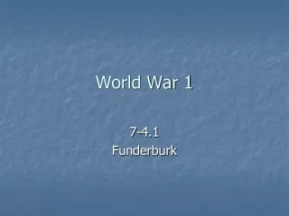 World War 1