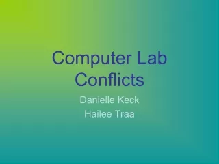 Computer Lab Conflicts