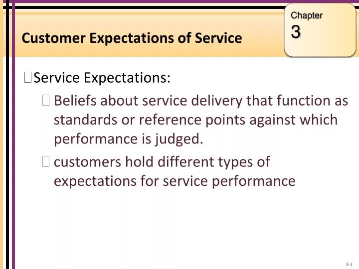 customer expectations of service