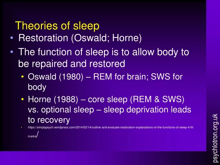 theories of sleep