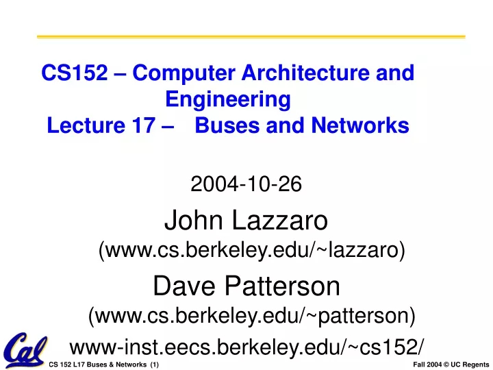 cs152 computer architecture and engineering