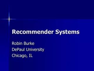 Recommender  Systems