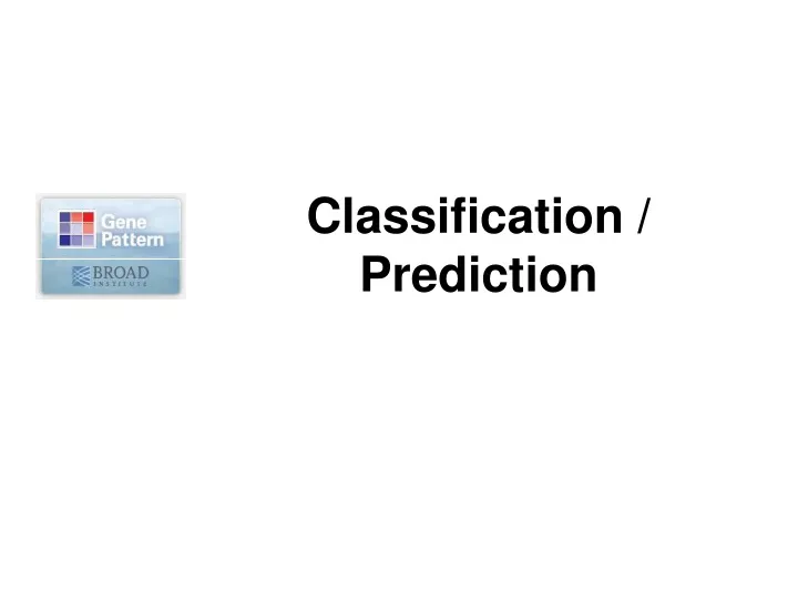 classification prediction