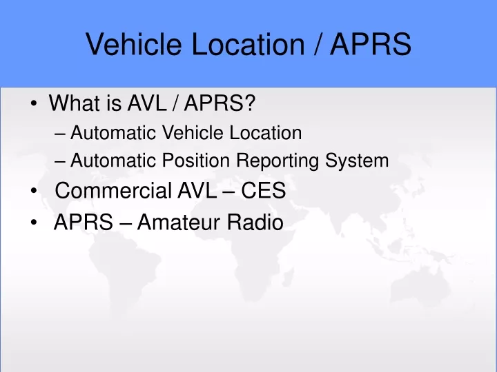 vehicle location aprs