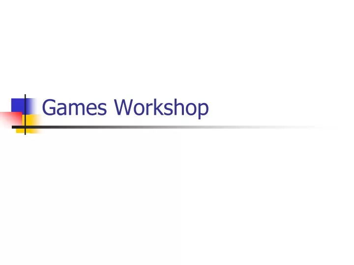 games workshop