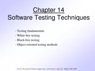 Chapter 14 Software Testing Techniques