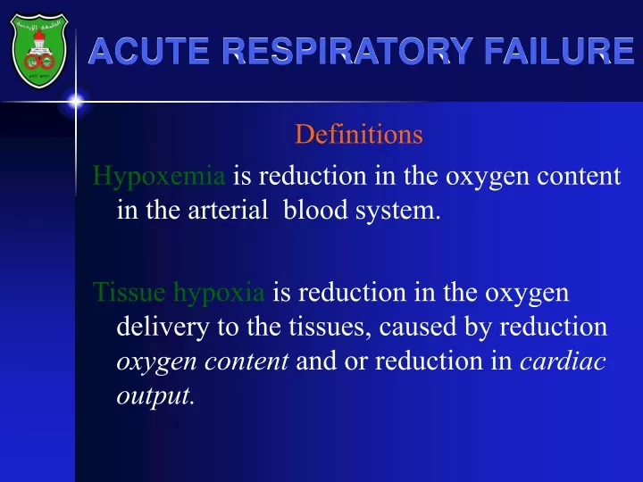 acute respiratory failure