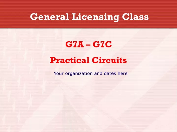 general licensing class