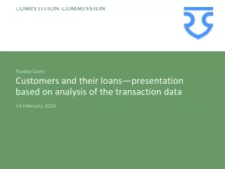 Customers and their loans—presentation based on analysis of the transaction data