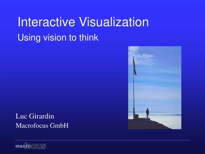 interactive visualization using vision to think