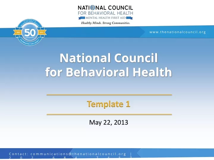 national council for behavioral health
