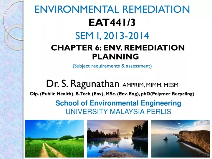 environmental remediation eat441 3 sem i 2013