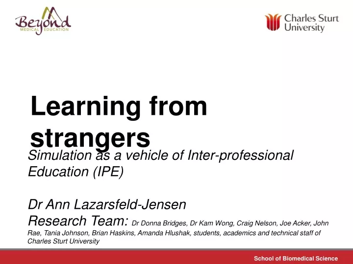 simulation as a vehicle of inter professional