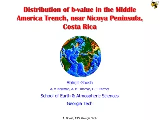 Distribution of b-value in the Middle America Trench, near Nicoya Peninsula, Costa Rica