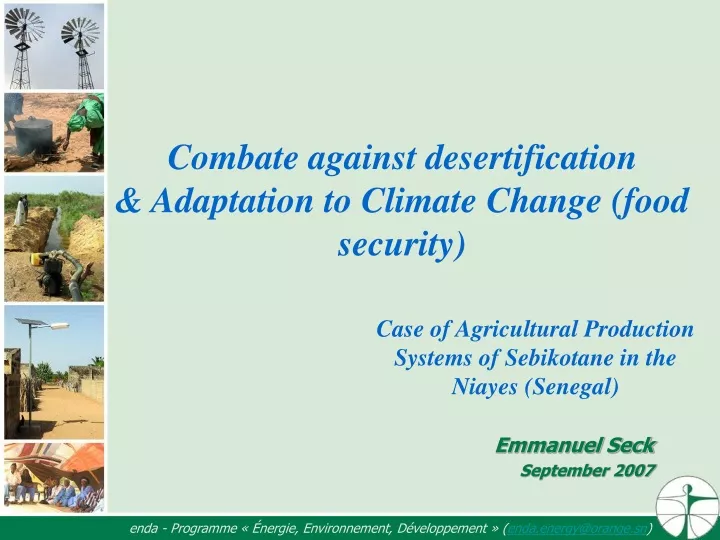 combate against desertification adaptation