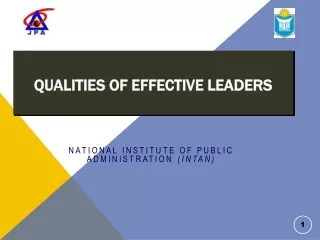 QUALITIES OF EFFECTIVE LEADERS