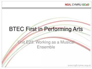 BTEC First in Performing Arts