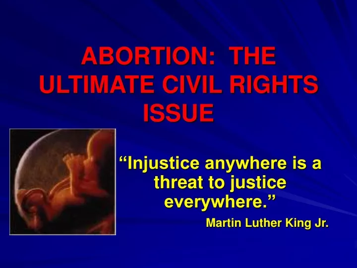 abortion the ultimate civil rights issue