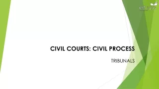 CIVIL COURTS: CIVIL PROCESS TRIBUNALS