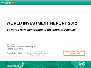 WORLD INVESTMENT REPORT 2012