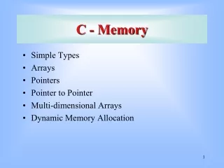 C - Memory
