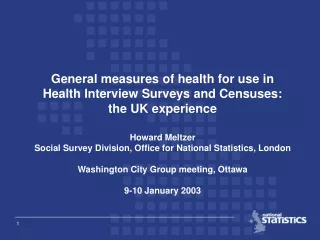 Typology of surveys in the UK which include questions on health problems or disability