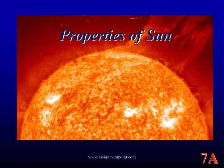 properties of sun
