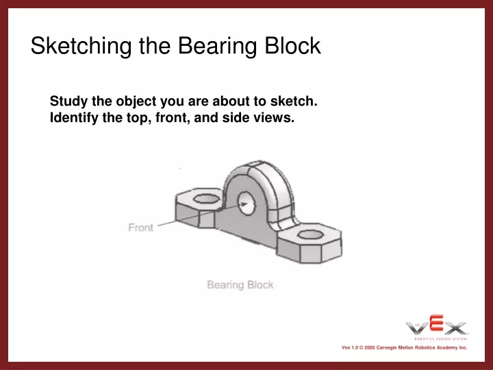 sketching the bearing block