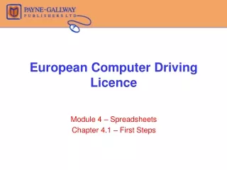 European Computer Driving Licence