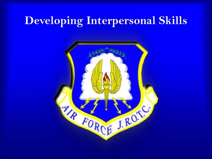 developing interpersonal skills