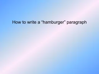 How to write a “hamburger” paragraph