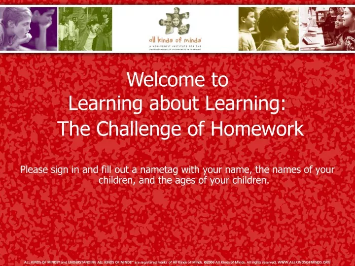 welcome to learning about learning the challenge of homework