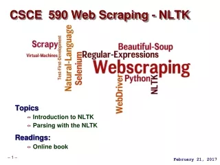 CSCE  590 Web Scraping - NLTK