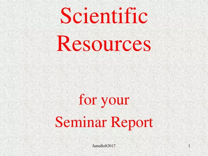 scientific resources