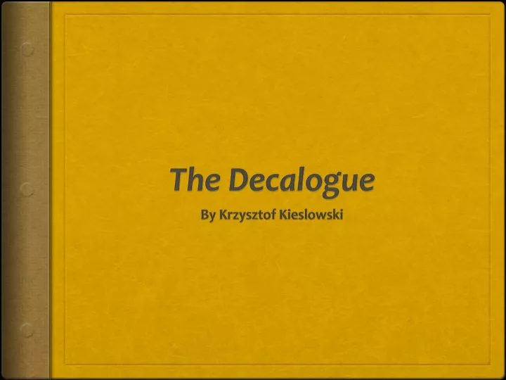 the decalogue