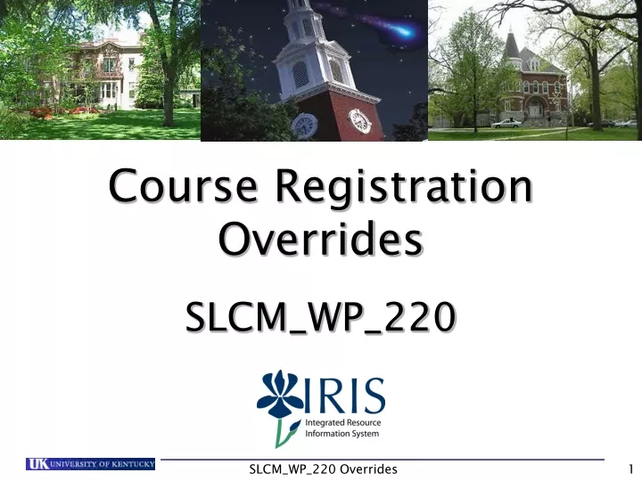 course registration overrides