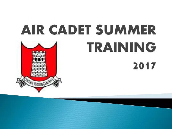 air cadet summer training 2017