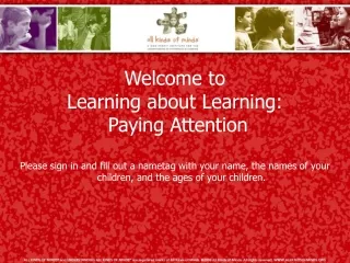 Welcome to Learning about Learning:  Paying Attention