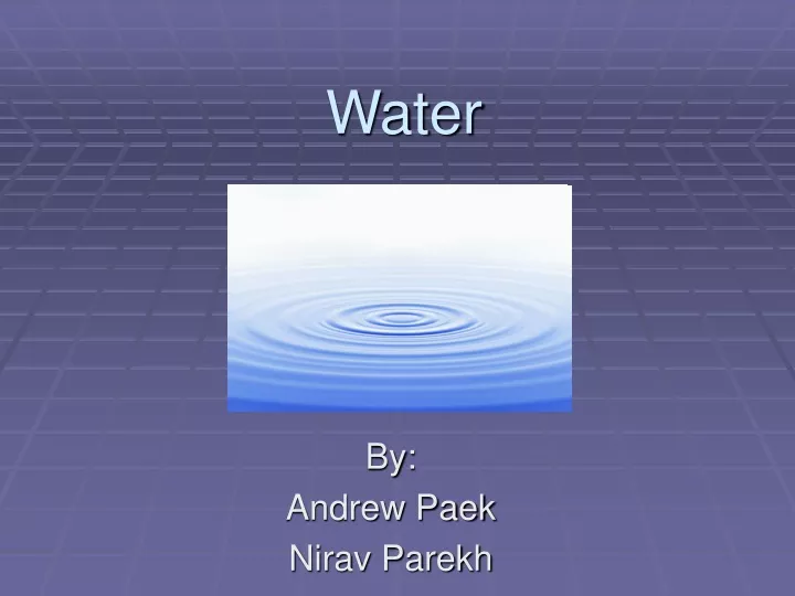 water