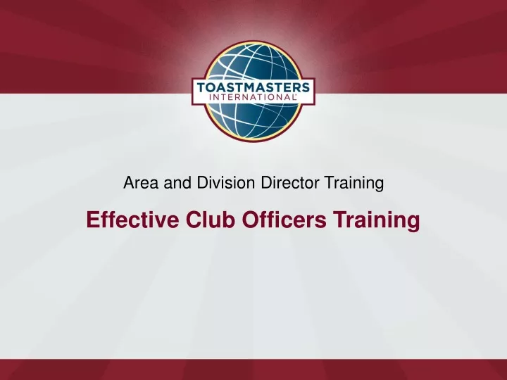 area and division director training