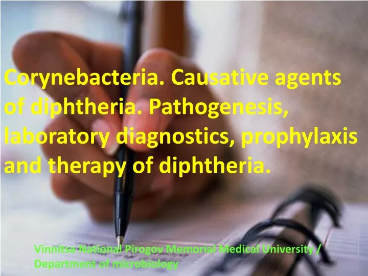 corynebacteria causative agents of diphtheria