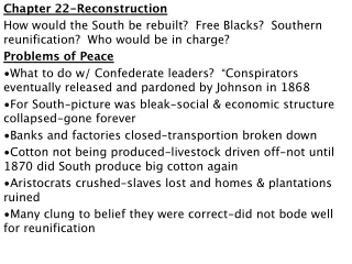 Chapter 22-Reconstruction