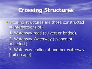 Crossing Structures