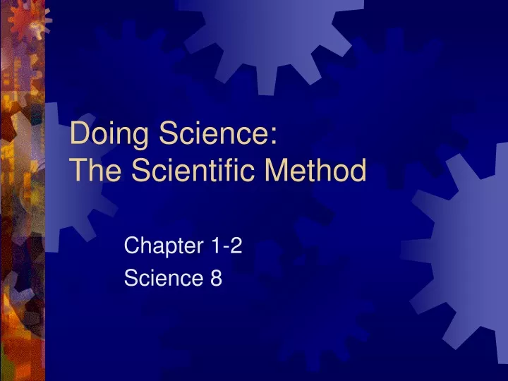 doing science the scientific method