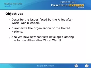 Describe the issues faced by the Allies after World War II ended.
