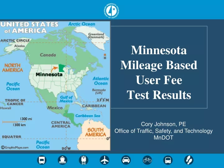 minnesota mileage based user fee test results