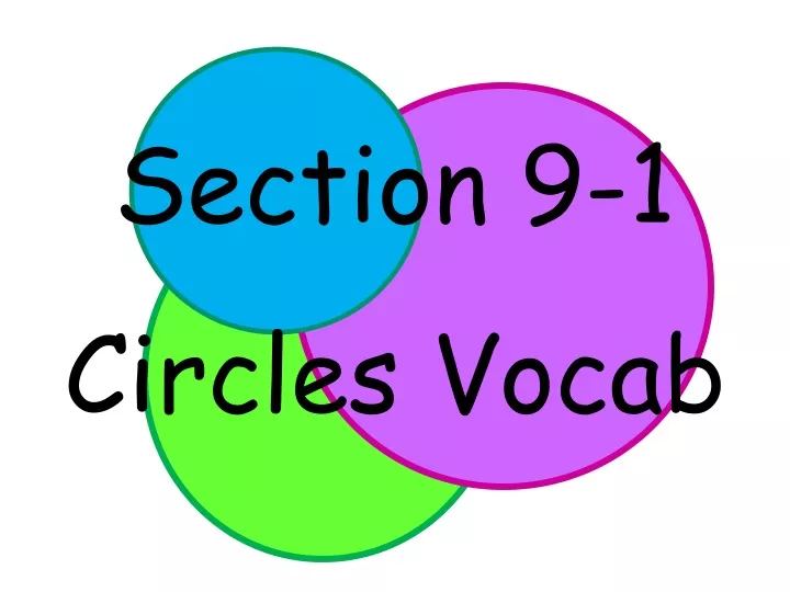 section 9 1 circles vocab